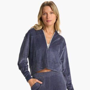 NWT Vuori Women’s Haven Half Zip Rib Hoodie in Azure Small